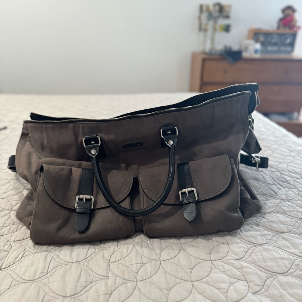 Hook & Albert Waxed Canvas Garment Weekender Men's Bag